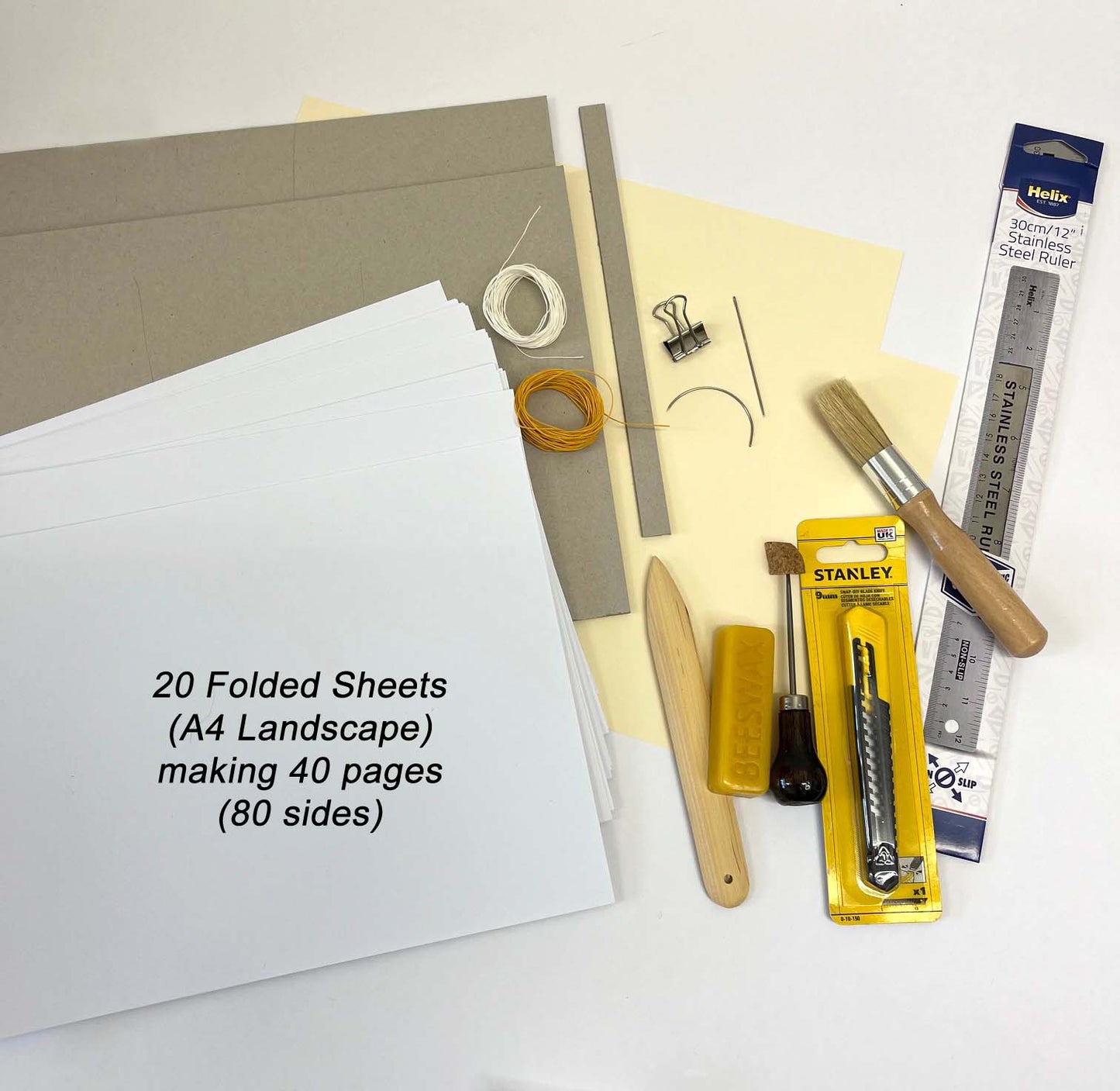 Make your own A4 Landscape Book Kit / Bookbinding Kit
